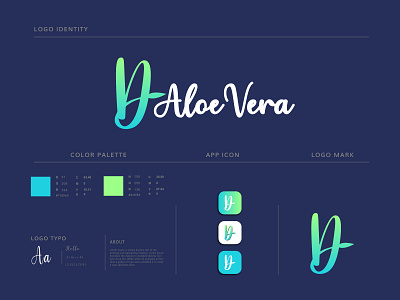 Aloe Vera Modern Beauty Logo Design abstract logo aloe vera app icon beauty logo brand identity branding branding design creative logo design gradient logo logo modern logo