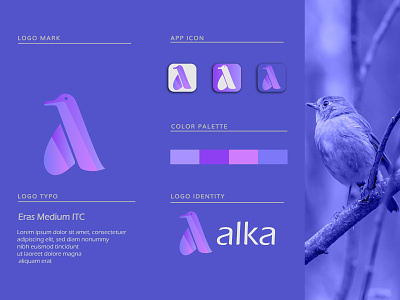 alka Modern Logo Design and Branding abstract logo alkaline app icon design brand identity branding design creative logo flat gradient logo logo logo design logo design branding logos modern logo