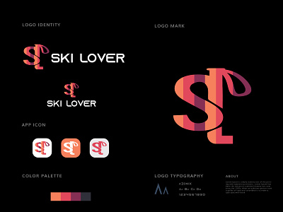 SKI LOVER LOGO BRANDING abstract logo app icon design brand brand design brand identity branding branding design creative logo l letter logo lettering logo logo design branding logo designer logo identity logodesign logomark logos logotype modern logo s letter logo