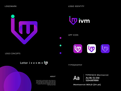 ivm Modern Logo Design and Brand Identity abstract logo app icon design brand design brand identity branding creative logo i letter logo lettermark logo logo design logo designer logo symbol logomark logotype m letter logo modern logo monogram logo v letter logo