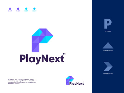 PlayNext Logo For Media Player App Company