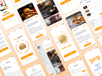 Food Delivery App animation branding character design food delivery app graphic design illustration illustrator illustrator design logo ui ui app ui design ui food delivery ux vector