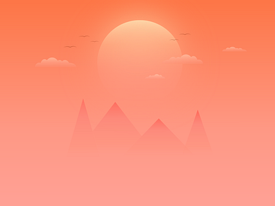 Sunset in the desert animation branding character desert desert photoshop design graphic design illustration illustration desert logo ui ux vector