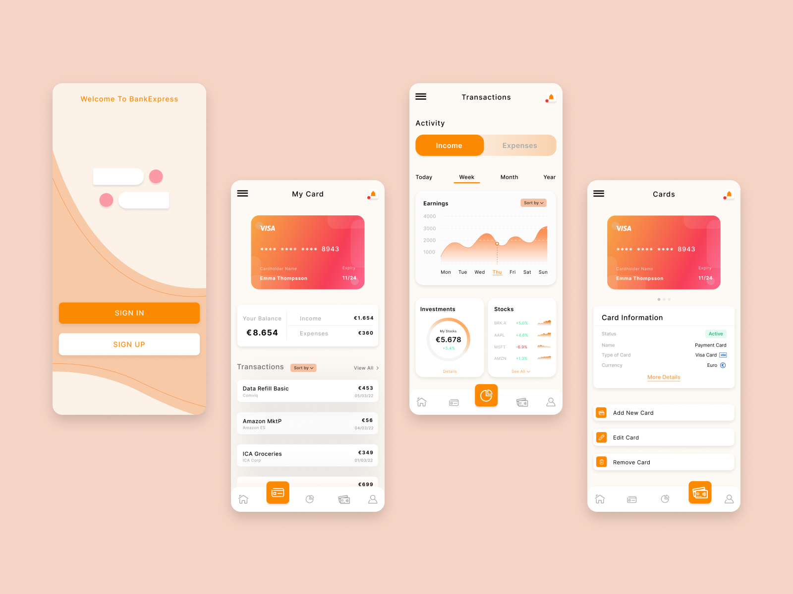 Mobile Bank App by Gabriella Artistry on Dribbble