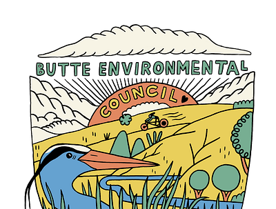 Butte Environmental Council Logo riff branding design illustration illustrator logo typography ui