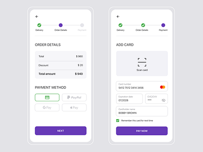 Credit Card Checkout app checkout credit card checkout mobile payment ui ux