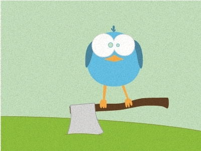 Twitter bird blue green twitter