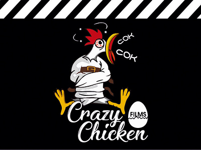 Crazy Chicken Logo branding design logo vector