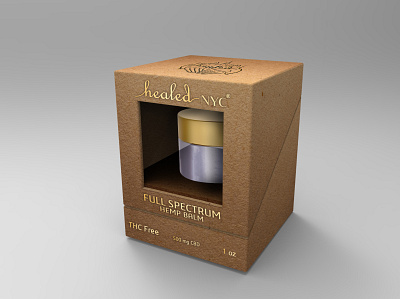 Balm Box Closed 3d branding design package design render
