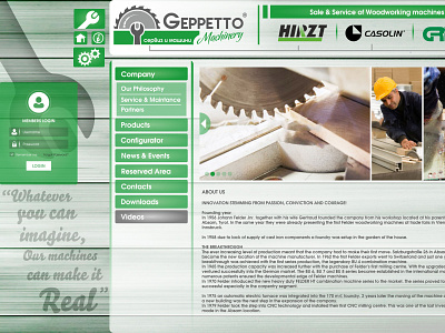 Geppetto Machinery Website branding design webdesign