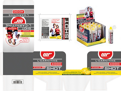 Whey Factory Lemon L-Carnitine Shot Box branding design packaging design