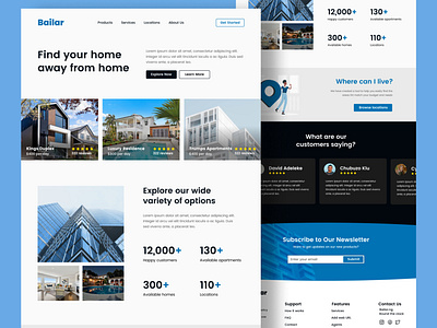 Home Renting Service Website UIUX airbnb hotel houses real estate ui webdesign website