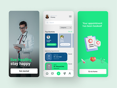Medical Application for Booking Doctors Appointments app ui ux