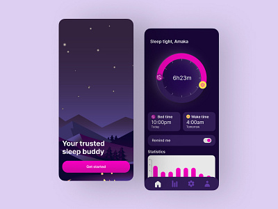 Sleep Monitoring Application Interface app sleep sleep monitoring ui ux
