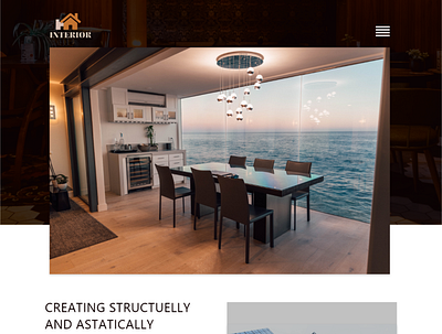 INTERIOR landing realestate ui ux web design