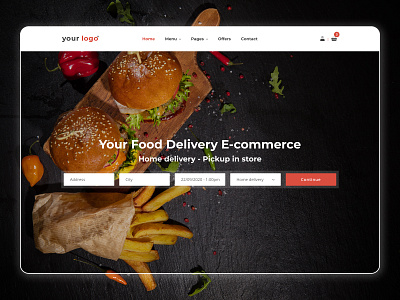 Food delivery template - E-commerce Website e comerce e commerce design food delivery service ui design web design webdesign website website concept website design