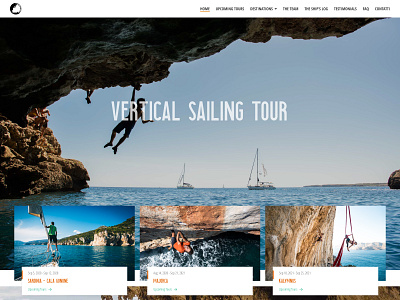 UI Design & Web Design - Vertical Sailing Tour