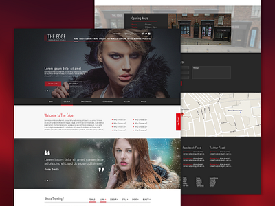 The Edge, Hair Salon Website case studies hair hair dressers homepage salon testimonials trending website