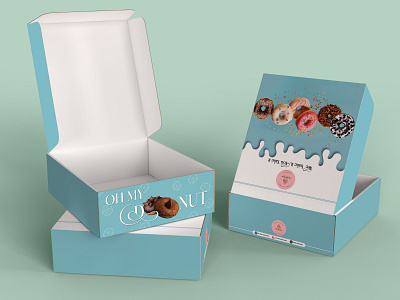 Ohh My Donuts-Packaging adobe illustrator branding donuts food design graphic design illustration packaging