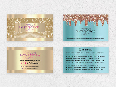 Business card beauty salon business card business card design card glitter