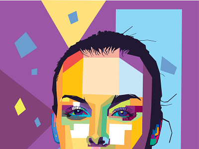 wpap pop art portrait style flat illustration pop art portrait vector vector art wpap