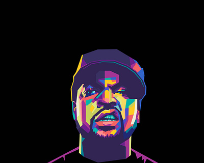 Ice Cube wpap pop art colorful illustration pop art potrait vector vector art vector illustration wpap