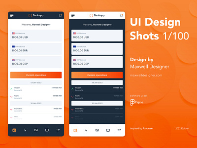 Bankapp - Inspired by Payoneer app design bank app brand design branding figma graphic design product design ui ui design ux ux design
