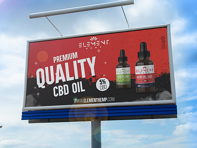 Element Hemp Advert and Label Design abstract advert cbd hemp hemp oil design label design modern