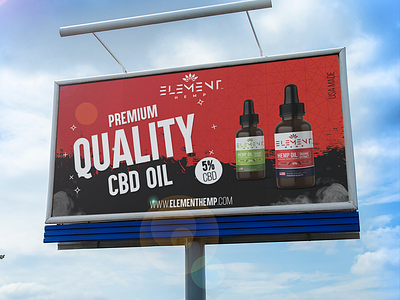 Element Hemp Advert and Label Design