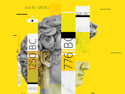 Ancient Greece adobe art design flat illustration photoshop student typography