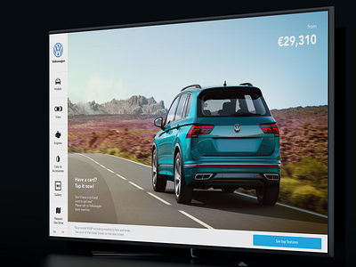 Interactive UI for VW automotive automotive design interactive ui