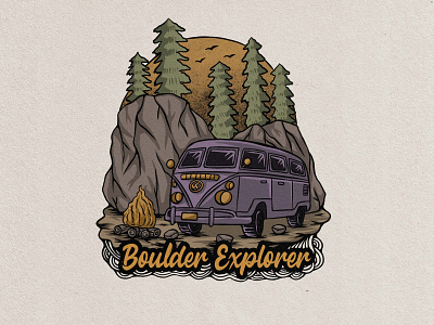 explore badge vintage hand drawn design illustration art badge logo clothing clothing brand design explore explorer explorers exploring hawai hawaii hawaiian hawaiian shirt illustration illustrator logo ui vintage vintage badge vintage design