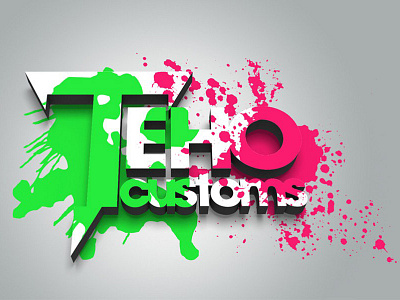 Techo customs 3d art 3d modeling branding creative logo design logo photoshop