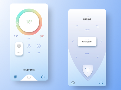 INSPIRED - Home Mood Controller control figmadesign glass home inspired light minimalist new popular recent transparent trending