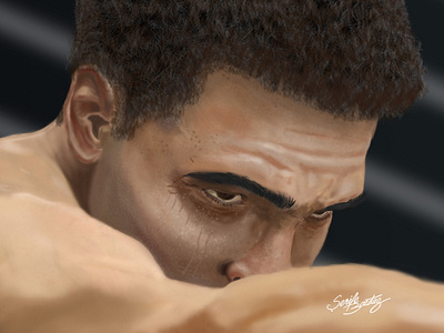 Digital Portrait Muhammed Ali Clay