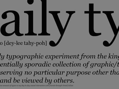 Daily Typo - Noun typography