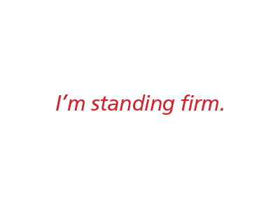 Standing Firm typography