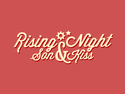 Rising Son Night Kiss font lavanderia star sun type wisdom script