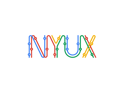 Google NYUX google logo subway train type