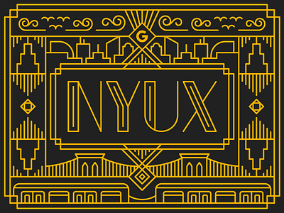 NYUX Art Deco Logo art deco gatsby google logo nyc type