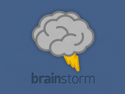 Brainstorm Logo Rebound brains clouds illustration logo