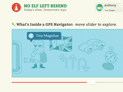 What's Inside a GPS Navigator blueprint grid illustration magellan scroll slider ui vector