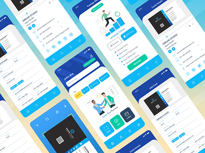 Business Card Scanner app design business card design illustraion mobile app ui ui ux uidesign