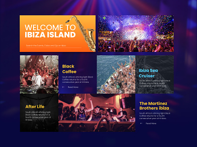 Ibiza Island block clubs djs ibiza mosaic parties ticket app ticket booking uidesign uiux website
