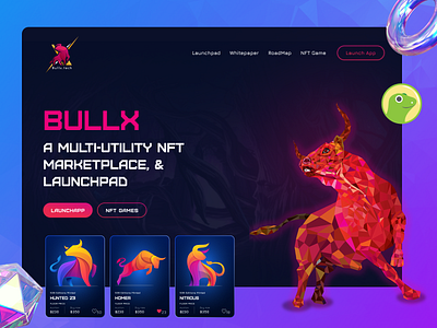 Bullx NFT Marketplace and Launchpad blockchain coingecko crypto crypto games daxpad defi ethereum launchpad nft nft games polygon presales roadmap smartcontract solana tokenomics wallet