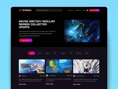 NFT Blog Articles airdrop blockchain blog page blogs crytpo articles dapp daxpad defi illustration nft nft articles nft blogs nft design presales roadmap smartcontract uiux wallet webdesign