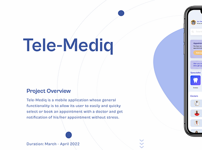 Tele-mediq Healthcare App ui