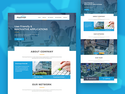 UI/UX Design for website of Dreamscape Networks Company ui design ux design web design