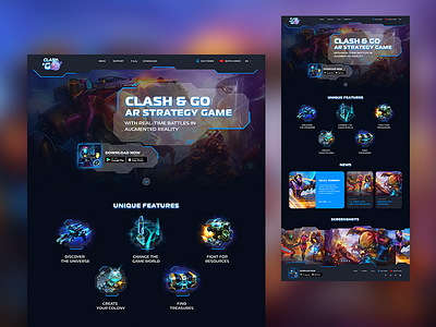 Clash & GO website, UI/UX Design