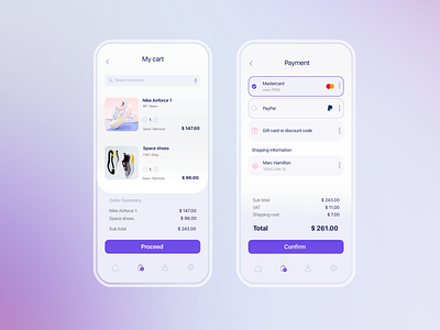 Checkout page app design ui ux web